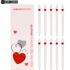 Ручка Kaco LOVE гелевая ручка, знак, 0,5 мм, черные чернила для ручки, шариковая ручка с белым сердечником, прочная ручка для подписи, АБС-пластик, гладкие чернила, канцелярские принадлежности