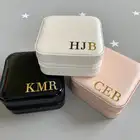 Персонализированные шкатулки для украшений, шкатулка для украшений подружки невесты, подарок подружки невесты, персонализированный подарок для женщин, Дорожный Чехол для украшений