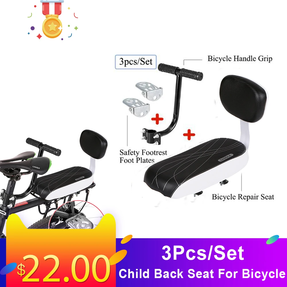 3Pcs/Set Bike Saddle Child Back Seat For Bicycle Safety Rear
