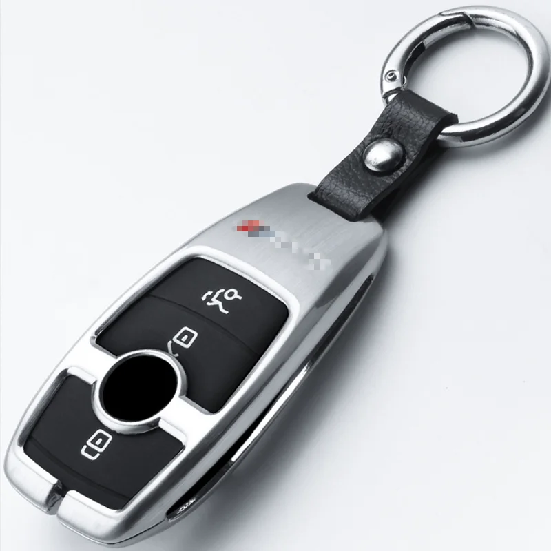 Цинковый сплав, автомобильный брелок, чехол для Mercedes Benz E Class E200L E260 E300L E320L W213 S, аксессуары для стайлинга автомобилей - Название цвета: silver ring set