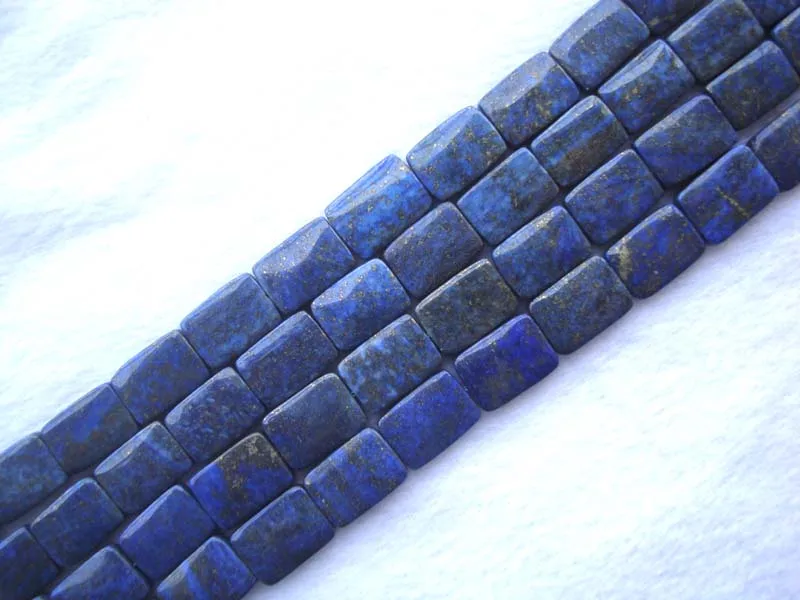 Бусины прямоугольные из натурального лазурита 10 х14 мм для изготовления