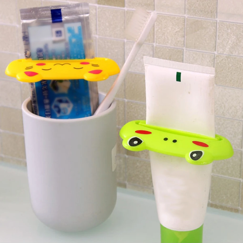 

Cartoon Animals Toothpaste Extruder Squeezer Cleanser Squeezer Dispenser Rolling Holder Plastic Bathroom Accessories