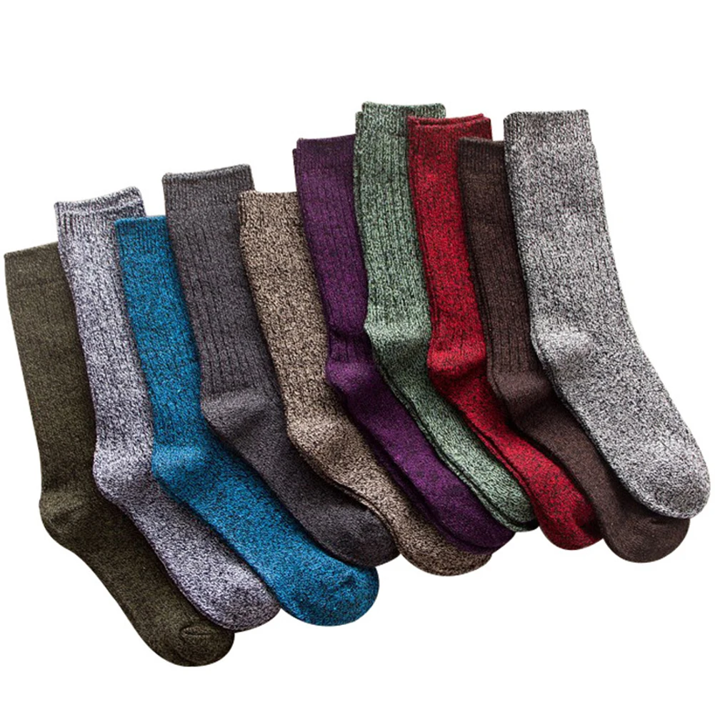 Дышащие носки в стиле Харадзюку сезон осень зима теплые Однотонные эластичные