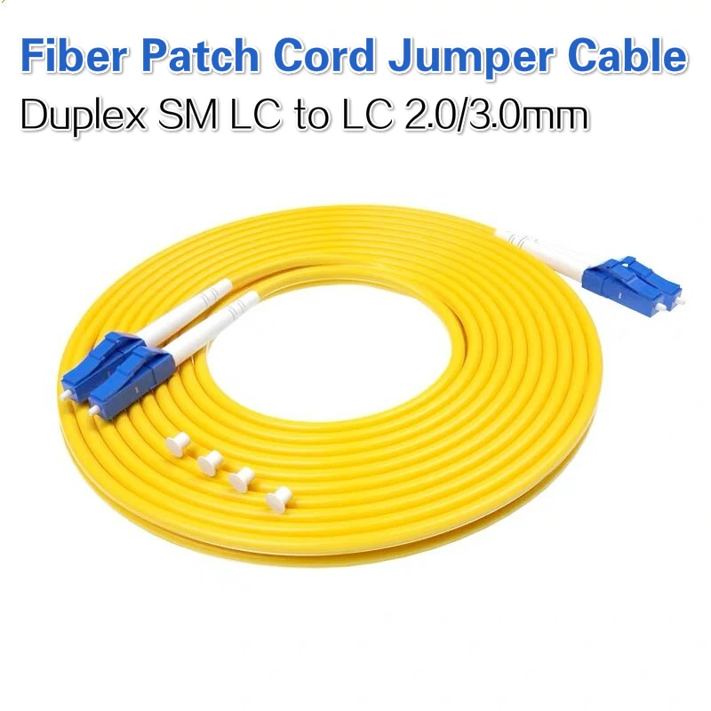 Duplex SM LC to LC Fiber Patch Cord Jumper Cable Single Mode LC/UPC Optic Cord for Network 5pcs/Lot