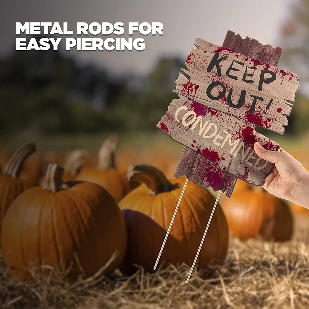 3 шт. украшения на Хэллоуин для дома и улицы пластиковые дворные знаки ужасные