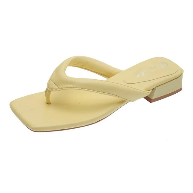 

Square Toe Casual Flip Flops Women Beach Slippers Summer Women Wedges Sandals Clip Toe Slippers Ladies Slides Beach Shoes