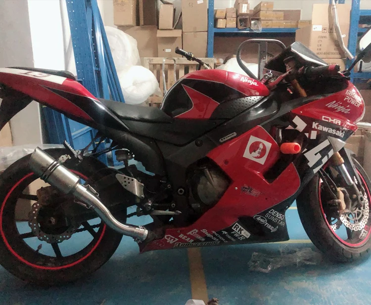 Универсальная выхлопная труба Moto rcycle для Ninja 200/300 Z750 Z800 ZX6R 10R R6|Выхлопные трубы и