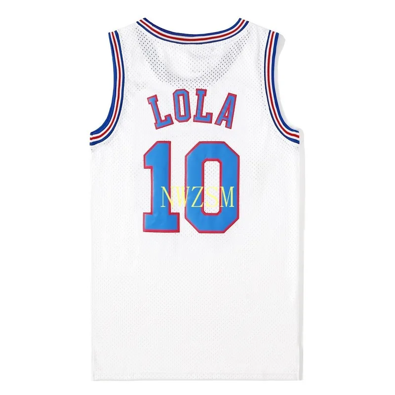 

Movie Cosplay Costumes Space-Jam #23 JD #1 BUGS #10 LOLA #22 Murray Bunny Basketball Jersey Stitched Number