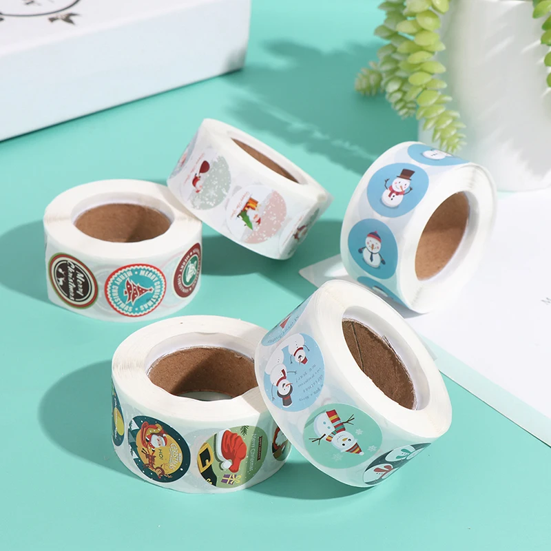 

Merry Christmas Stickers Christmas Tree Elk Candy Bag Sealing Sticker Christmas