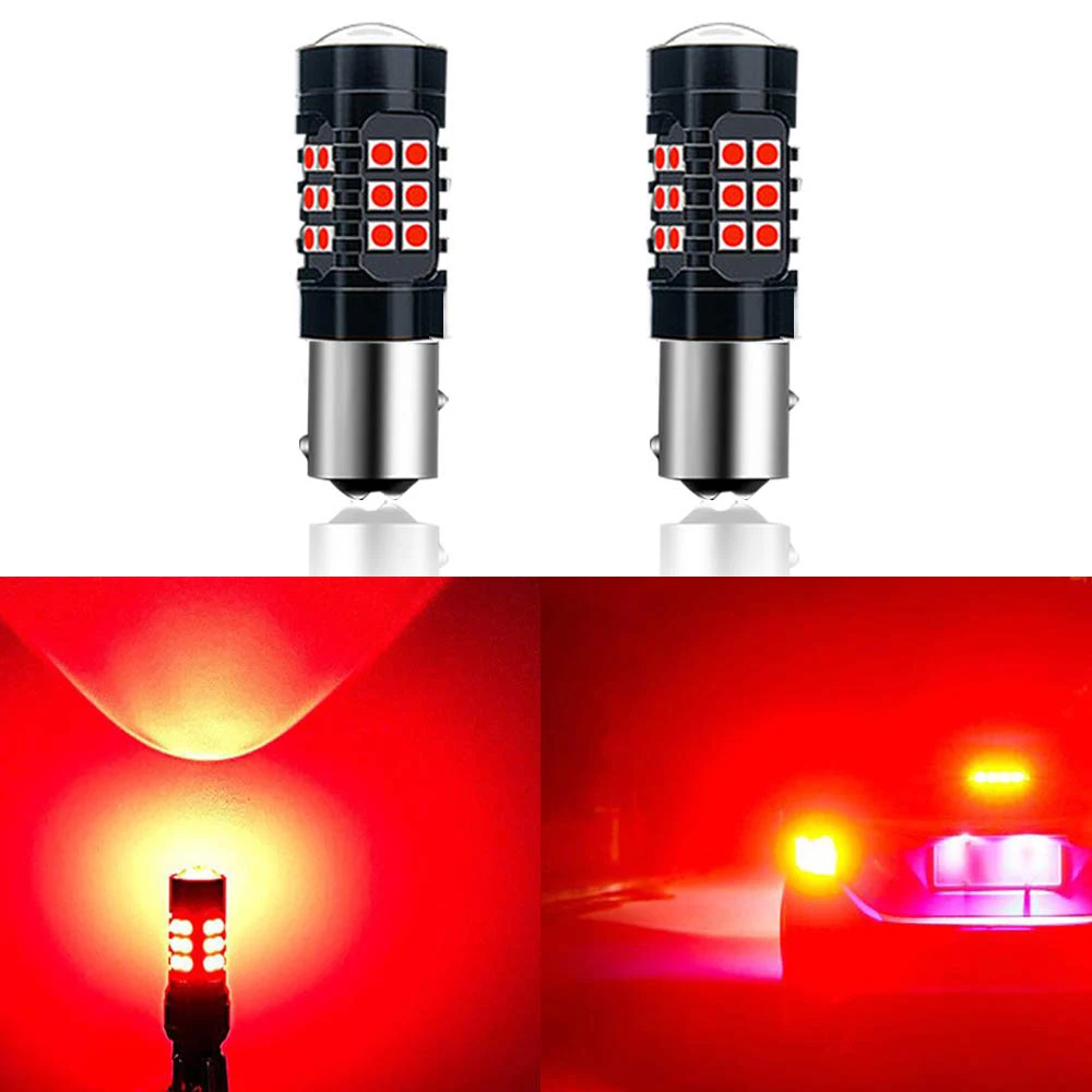 2 шт. 30SMD 3030 2357 1157 BAY15D красный супер яркий стоп сигнал задсветильник Стоп