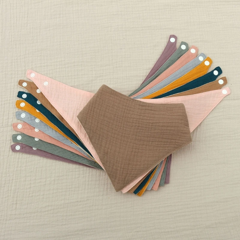 Cotton Baby Bibs Triangle Double Side Floral Print Baby Bandana Scarf Children's Bibs Infant Burp Cloths Saliva Towel Baby Stuff