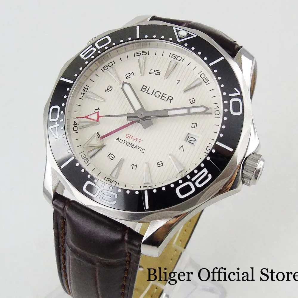 Бренд bluger мужские часы с автоматическим перемещением сапфировое стекло