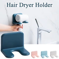 hair dryer holder self adhesive wall mount bathroom hair blow dryer rack multi purpose hooks