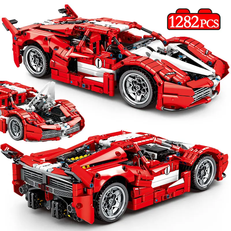 

1:14 City High-Tech Mechanical Supercar Racing Vehicle Building Blocks Creator MOC Model Racer Sports Car Bricks Toys For Kids
