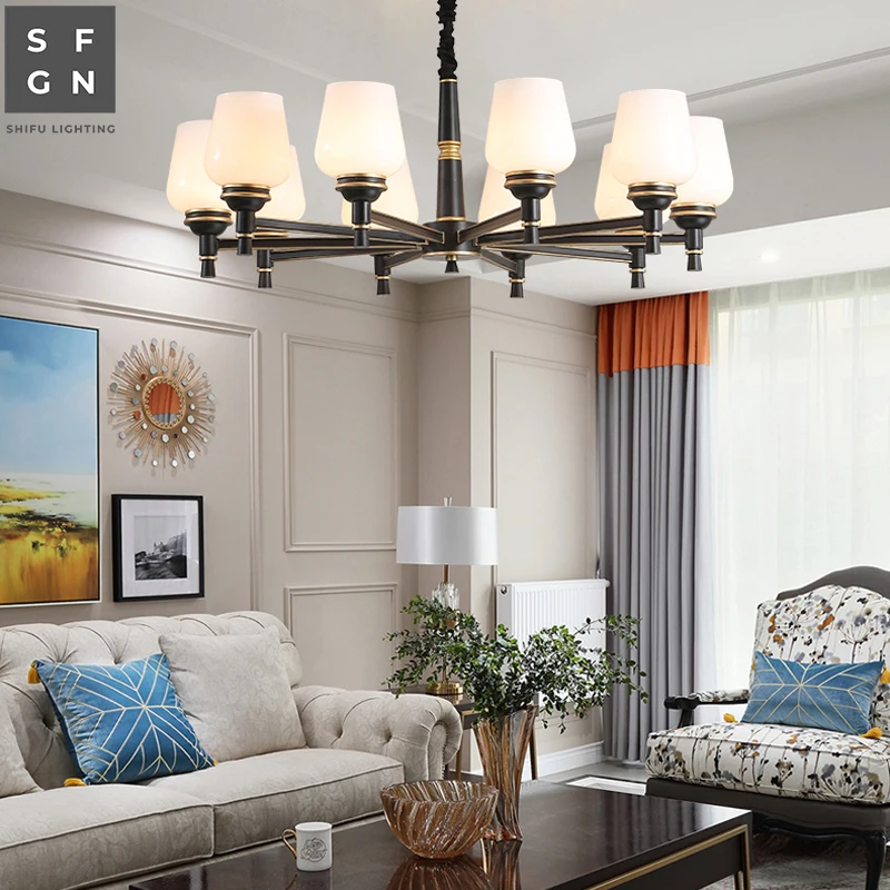 

Люстра Светодиодная потолосветильник, железный светильник в американском стиле для гостиной, столовой, дома, спальни