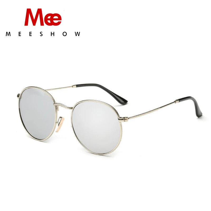Классические солнцезащитные очки MEESHOW в стиле ретро круглые металлические с