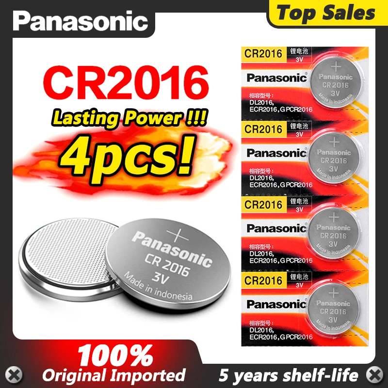 Лидер продаж PANASONIC 4 шт. оригинальный cr2016 BR2016 DL2016 LM2016 KCR2016 ECR2016 3 в кнопочный