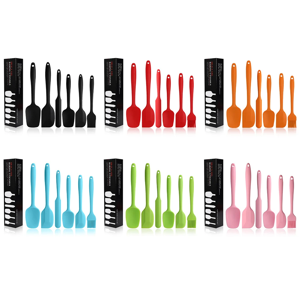 

Cake Baking Kit-Silicone Cake Cream Spatula Set - 6 Pieces For Home Used For Scraping Or Mixing Butter Cream