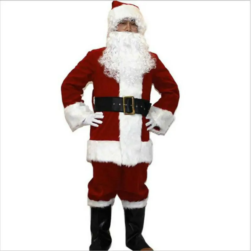 Рождественский Санта Клаус парик борода набор наряжаться в костюм аксессуары