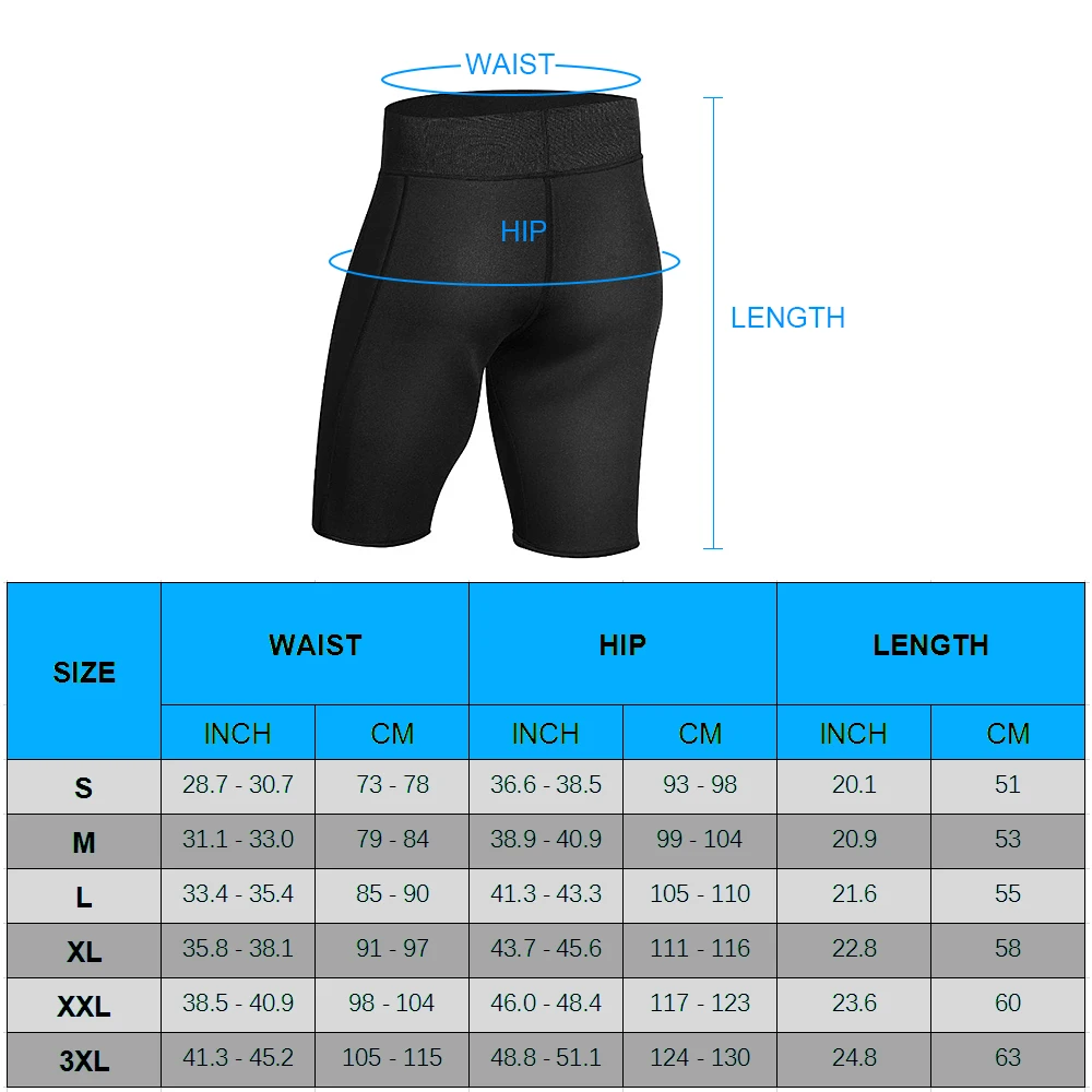 Спортивные штаны мужские Корректирующие шорты для сауны утягивающие