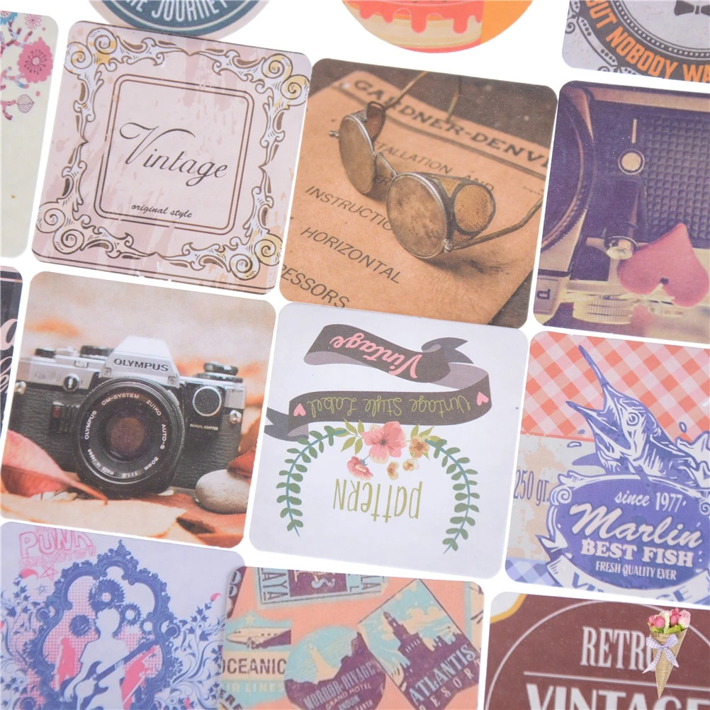 46 шт./кор. наклейки сделай сам винтажные Ретро наклейки-штампы Лондона Парижа