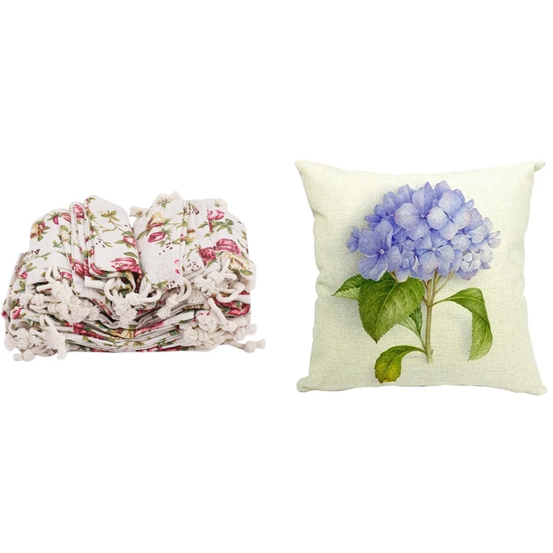 

1 шт. Винтаж женские босоножки с цветочным рисунком; Из мелкой дробленой льняной Декоративные диванные подушки Чехол, а так же 30 шт. розовое ш...