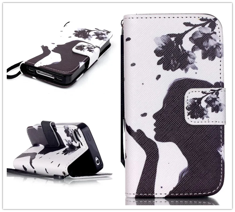 Fashion Brand Cover Flip Wallet with Stand Soft TPU Leather Case For Apple iphone 5 5s SE 4 4s 6 6s 4.7 inch Bags | Мобильные