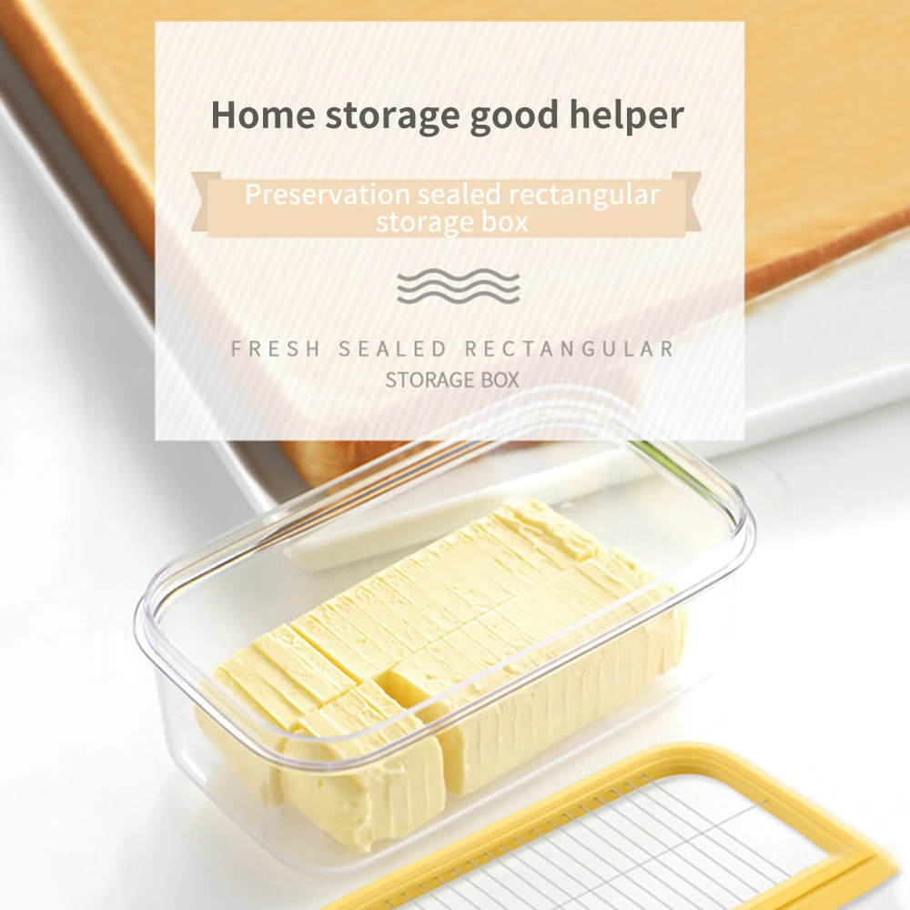 

New Plastic Butter Dish with Lid Butter Keeper Container Storage Cutter Slicer Great for Kitchen Storage & Decor