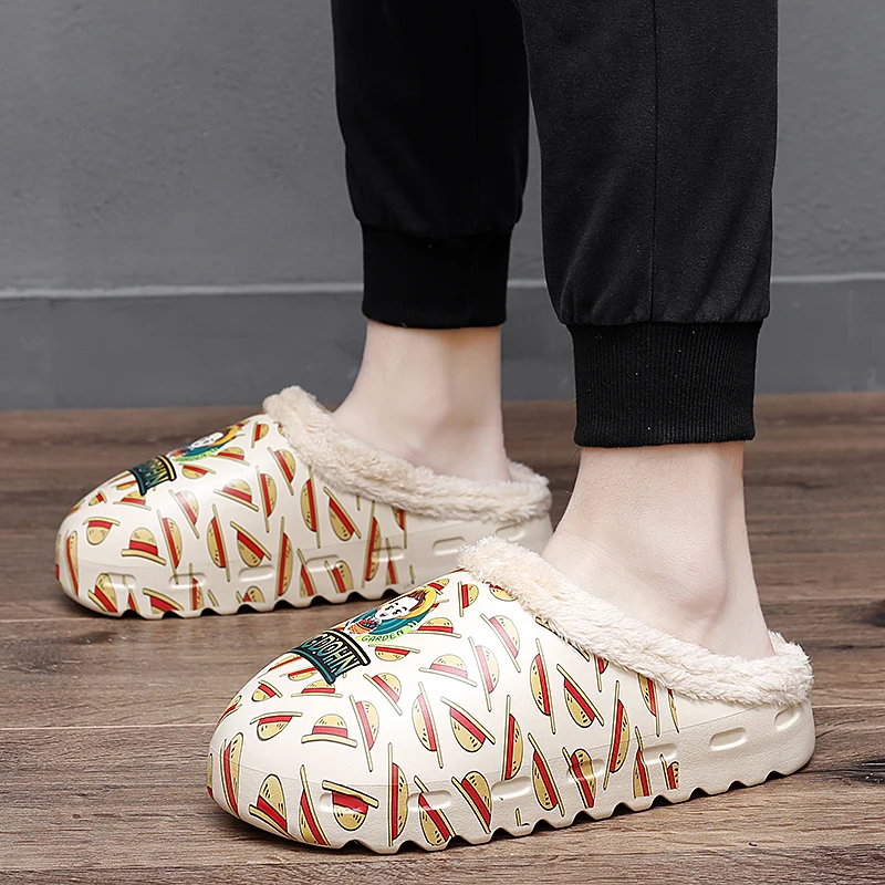 

2020 Winter Lovers Slippers Men Soft Plush Home Warm Indoor Cotton Shoes Man Casual Sneakers For Floor Slipper Zapatillas