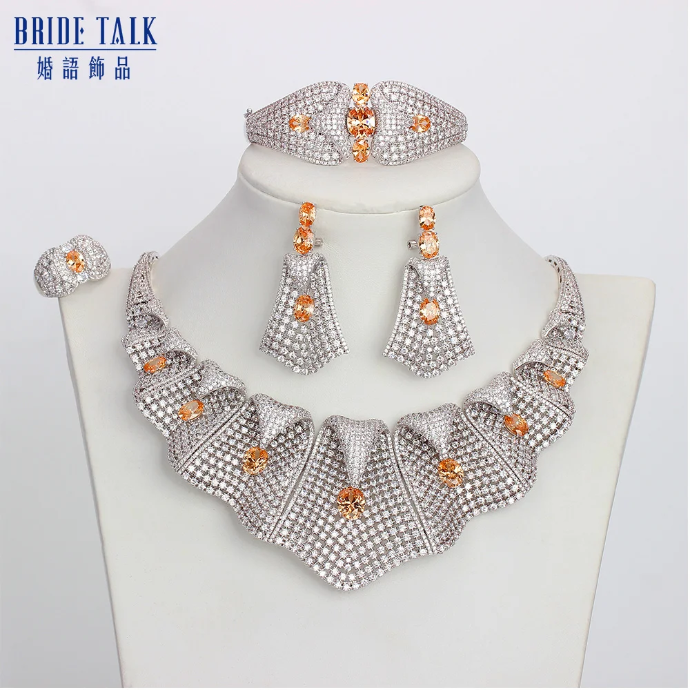 Набор украшений для невесты Talk Роскошные Ювелирные наборы из кубического