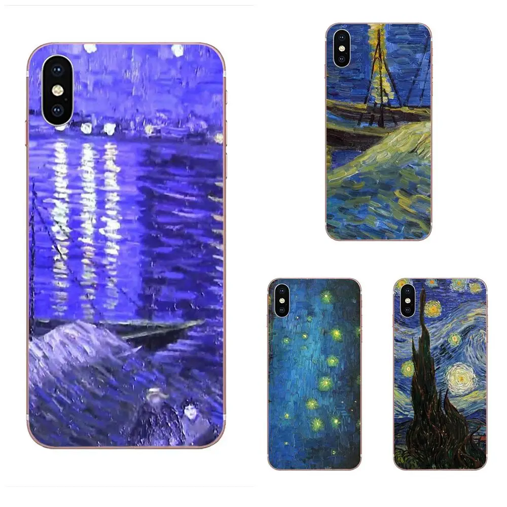 Звездная ночь над Rhone Van Gogh для Xiaomi Redmi Note 2 3 3S 4 4A 4X5 5A 6 6A Pro Plus противоударные чехлы |