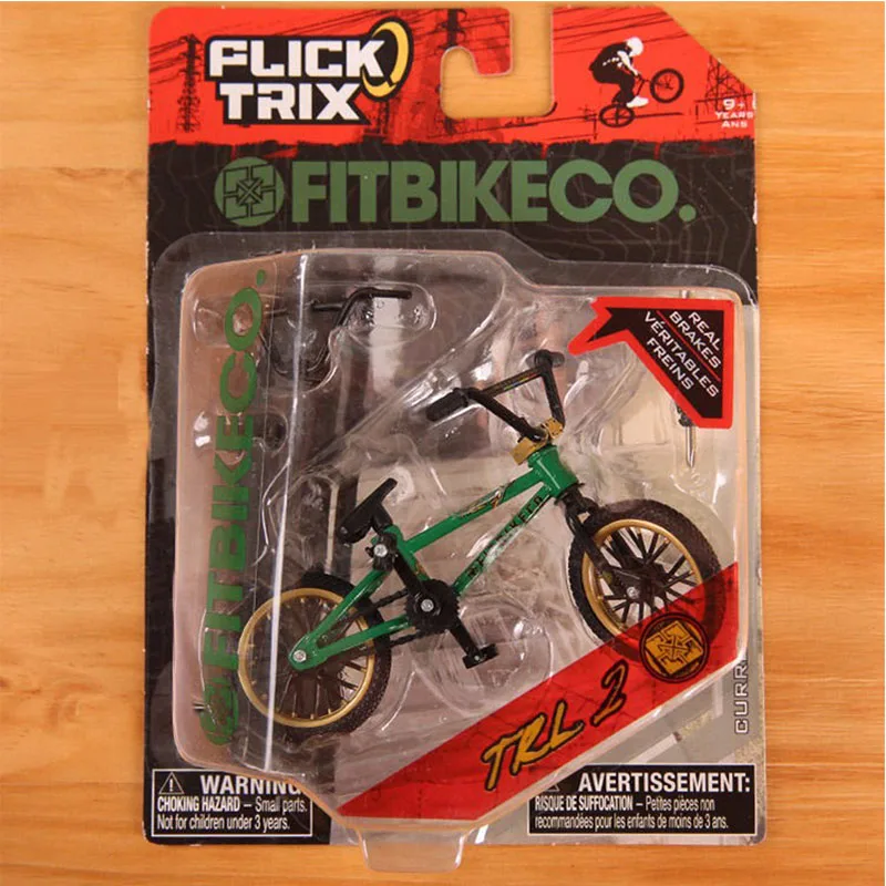 Green Мини-Пальчиковый BMX велосипед Флик Трикс Finger Bikes игрушки BMX модель велосипеда велосипед Tech Deck гаджеты Новинка кляп игрушки для детей Подарки - Цвет: Green