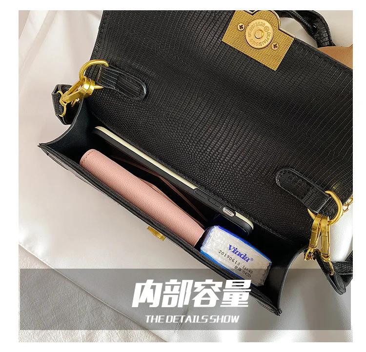 

Hot Women Fashion Vintage Shoulder Bags PU Leather Solid Color Handbag Chain Strap Shoulder Bags Small Crossbody Purse Tote