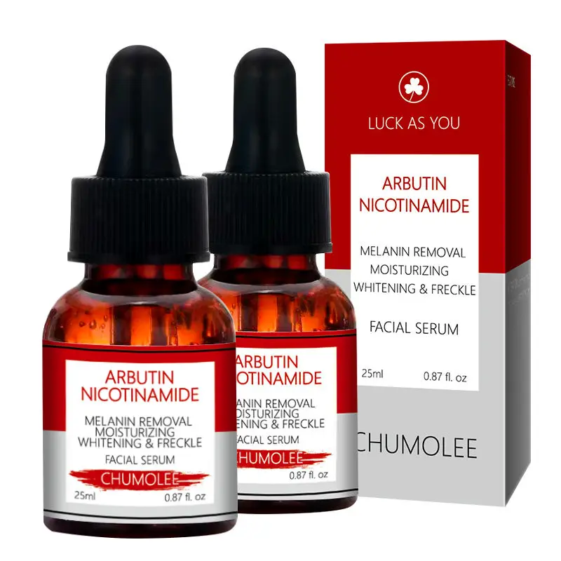 

*2PCS CHUMOLEE Arbutin Whitening Serum 25ml Freckle Removal Acne Scars Dark Spot Nicotinamide Anti-wrinkle Skin Care Essence