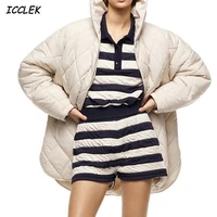 za womens oversize parkas coats hoodies padded cotton coat jackets solid outwear female overcoats loose vintage plaid outerwear
