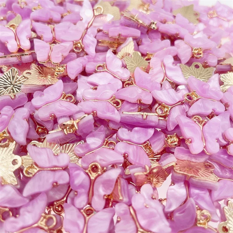 

Multicolor Acrylic Butterfly Charm Wholesale Cute Resin Butterfly Pendant For Women's Earring Bracelet Jewelry Making Supplies