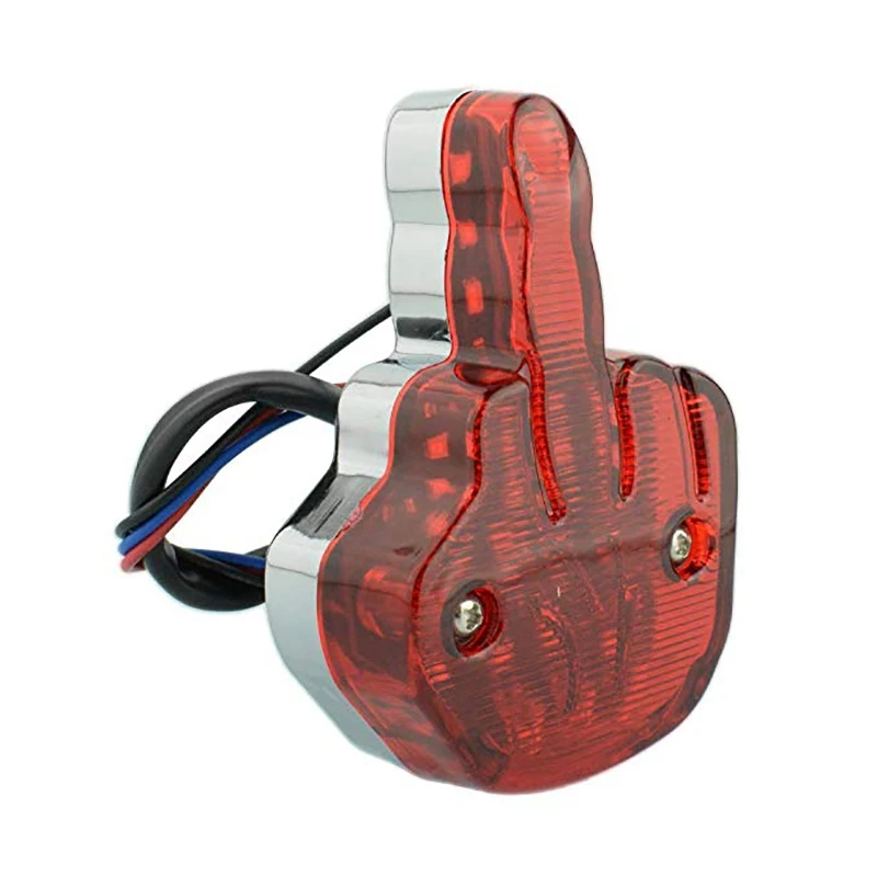 

Motorcycle Middle Finger LED Tail Light for Chopper Yamaha KTM Honda Triumph Rear Stop Light Tail Light