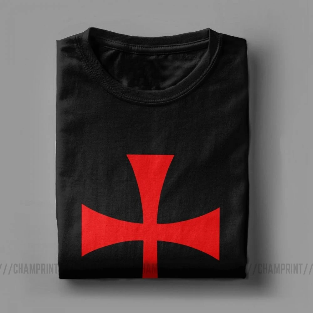 Длинный крест Рыцари тамплар футболки Мужская хлопковая футболка для отдыха