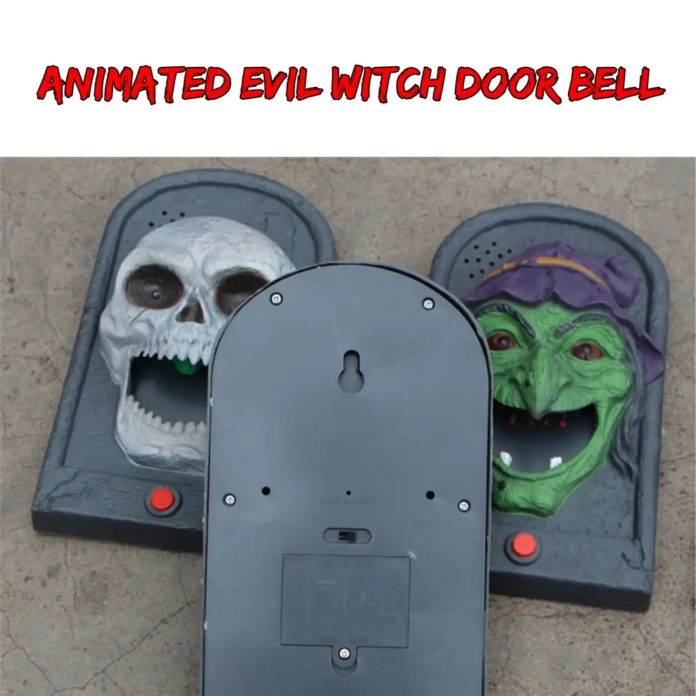 Анимированный дверной звонок от злого ведьмы для глаз со звуком света реквизит