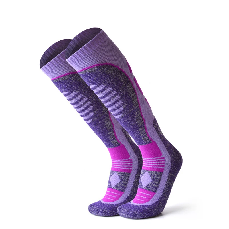 Носки для катания на лыжах хлопковые теплые спортивные носки длиной до середины