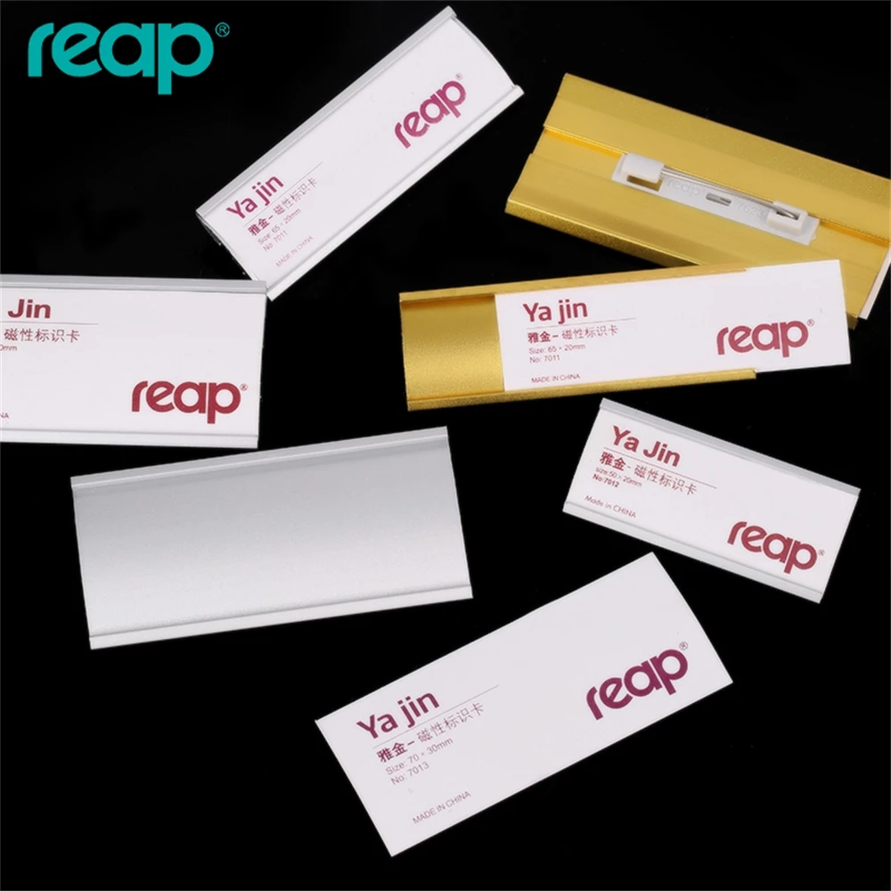 

10pcs/lot Staff Name Reusable Aluminum Diy Employee Badge Name Tags for Retail Stores Hotels(safepin Version)