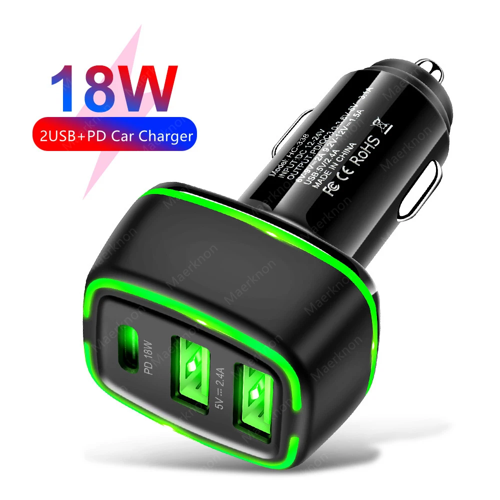 

Fast Car Charger Quick Charge 3.0 4.0 For Huawei Xiaomi Iphone 12 Pro Smart phone Ipad Tablet Super Charger Type-C Charger