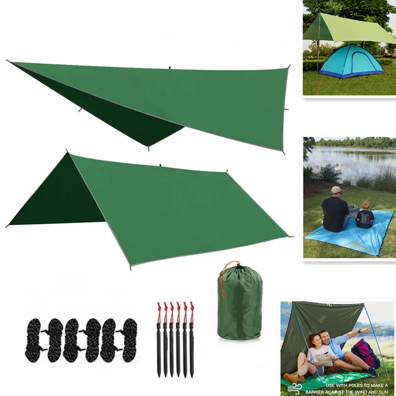 Водонепроницаемый нейлоновый гамак Ripstop 210T Брезентовая палатка от дождя и мухи