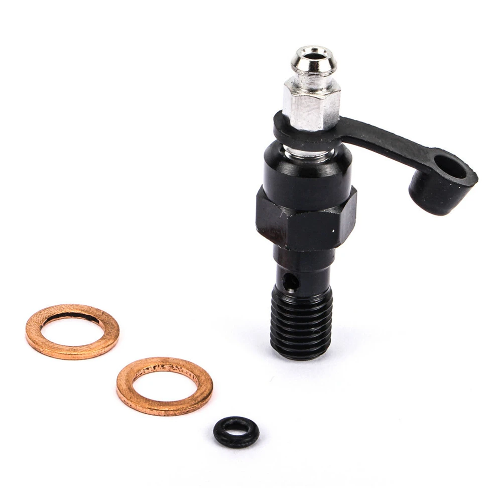 

M10x1.0 M10x1.25 Thread Single Banjo Bolt & Bleeder Screw Washer Dust Cap New
