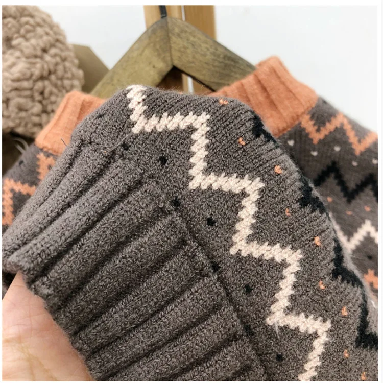 Детский плюшевый свитер корейская детская одежда для мальчиков и девочек