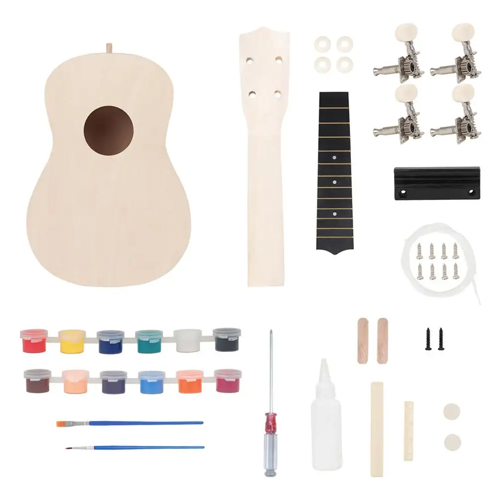 

21 Inch Ukulele Diy Creative Painting Material Package Small Guitar Handmade Set