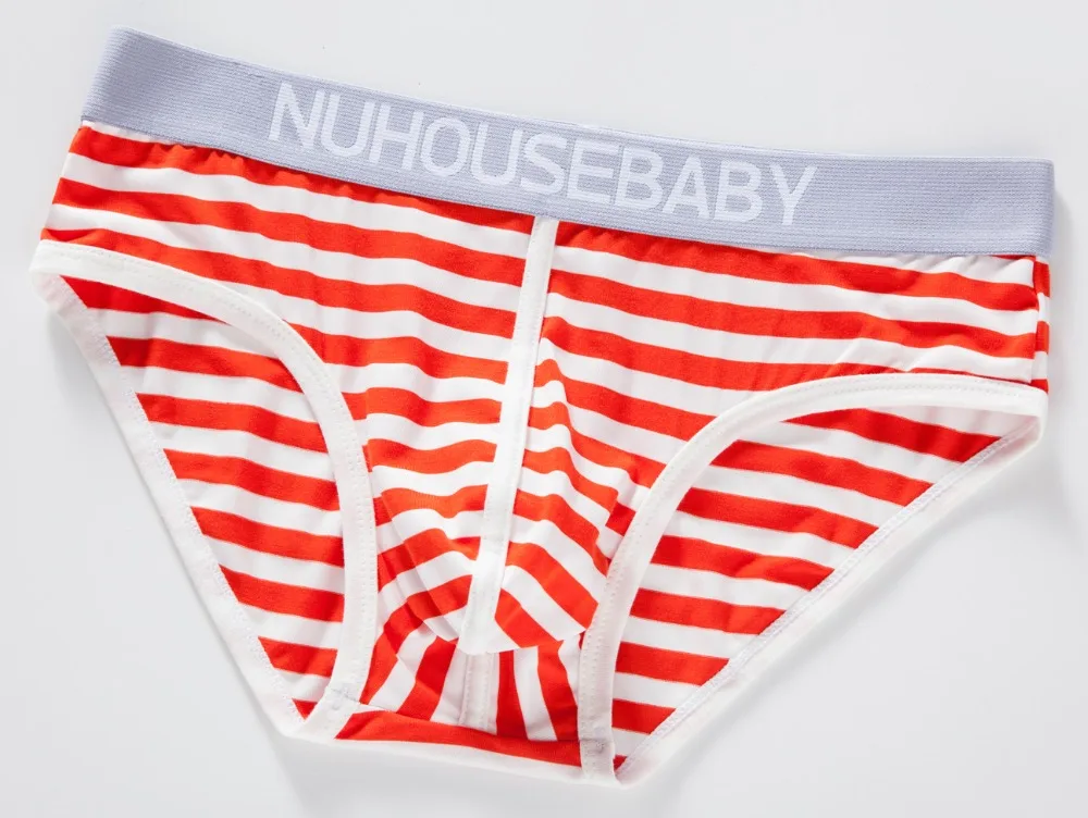 

Sexy Men's Briefs Stripe Cotton Low Waist Convex Pouch Underpants Man Underwear Men Lingerie Comfortable Femme Mens Pants