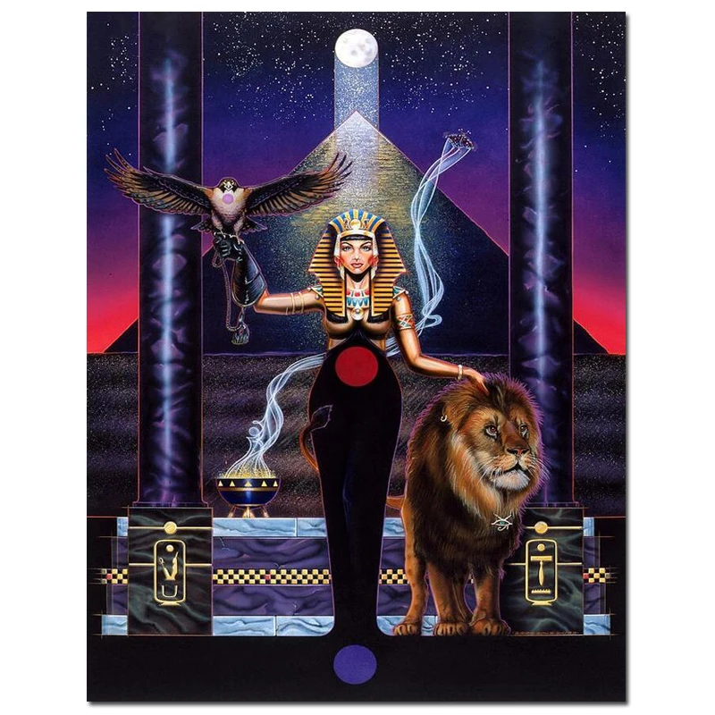 Алмазная вышивка сделай сам пирамиды 5D с египетской королевой львом алмазная
