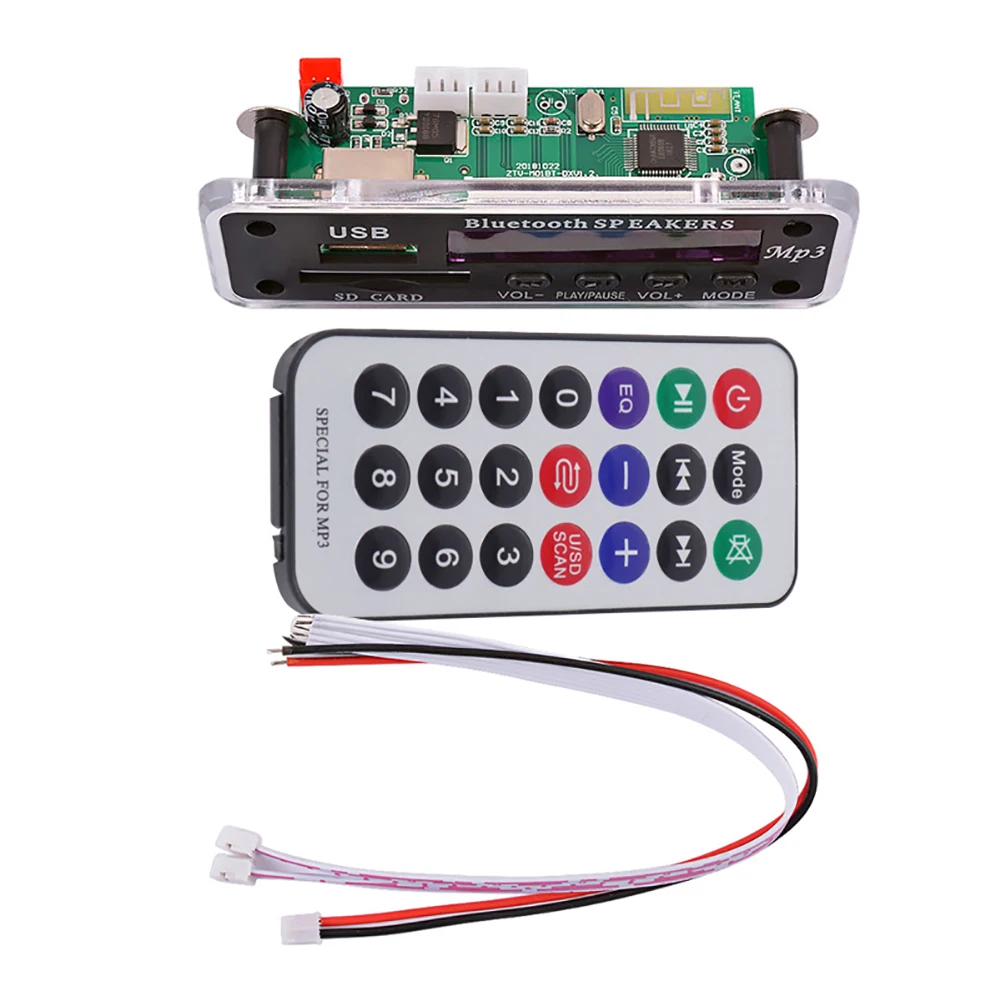 Модуль автомобильного динамика FM-радио USB S D карта беспроводной Bluetooth 5 0 MP3 декодер