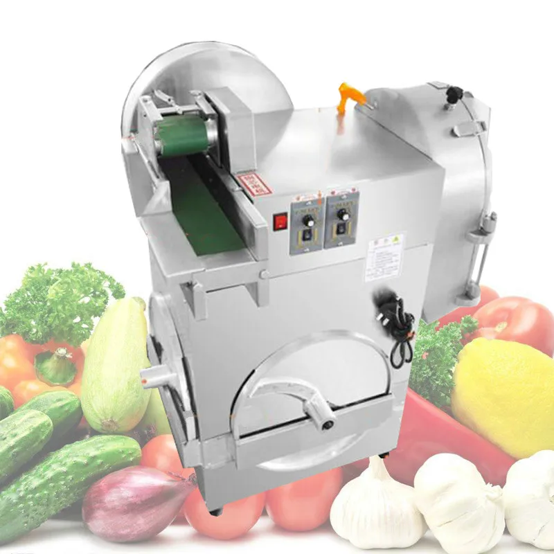 

Multifunction Double Head Vegetable Cutting Machine For Slice Shred Dice Stainless Steel Vegetable Cutter